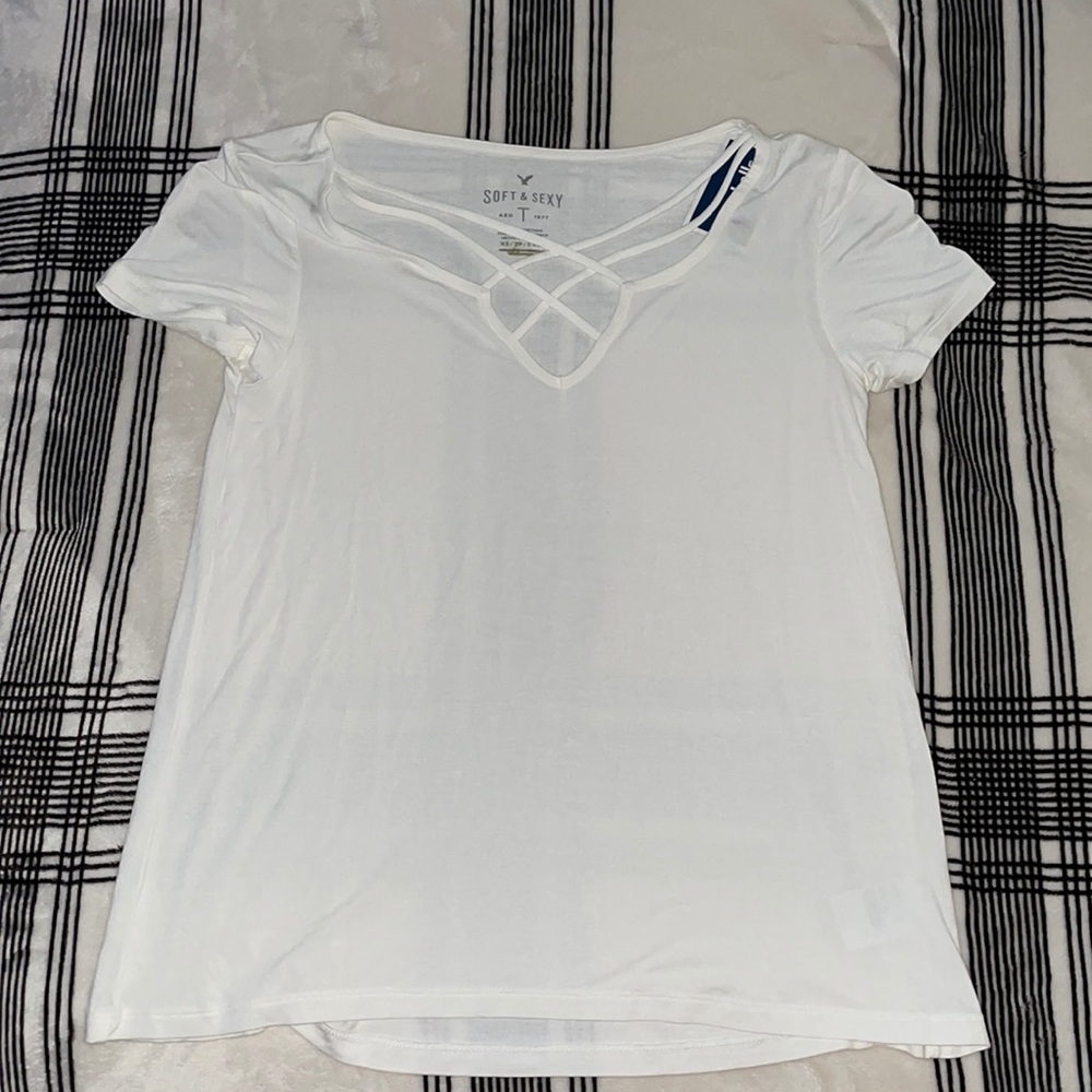 White American Eagle shirt